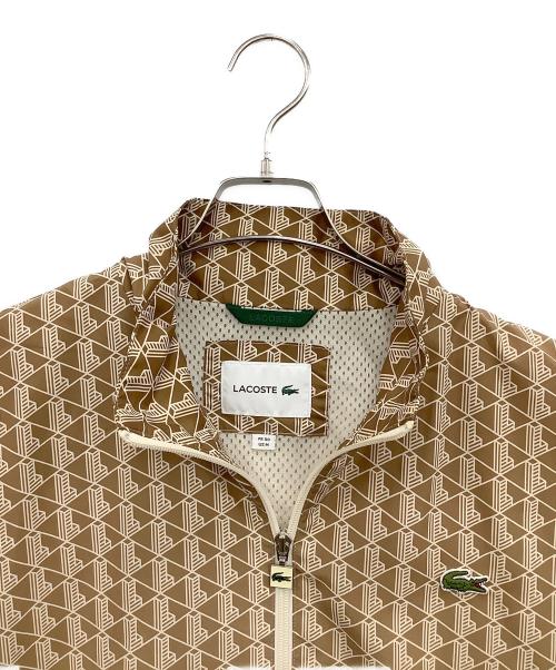 LACOSTE（ラコステ）LACOSTE (ラコステ) バックプリントモノグラムトラックジャケット ベージュ サイズ:Mの古着・服飾アイテム