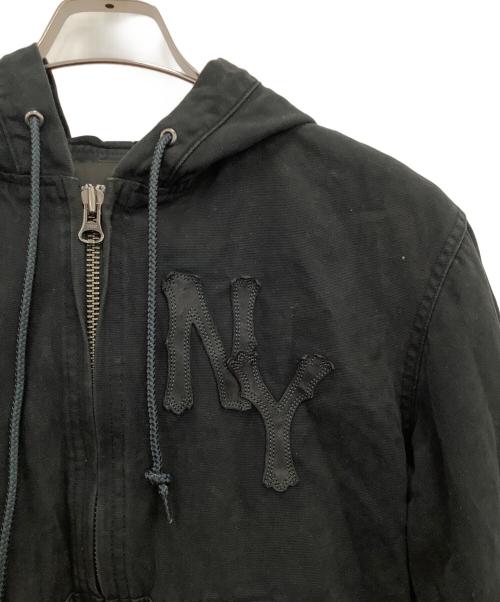 AVIREX（アヴィレックス）AVIREX (アヴィレックス) LEATHER PATCH DUCK HOOD JACKET ブラック サイズ:Mの古着・服飾アイテム