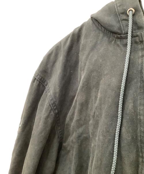 AVIREX（アヴィレックス）AVIREX (アヴィレックス) LEATHER PATCH DUCK HOOD JACKET ブラック サイズ:Mの古着・服飾アイテム