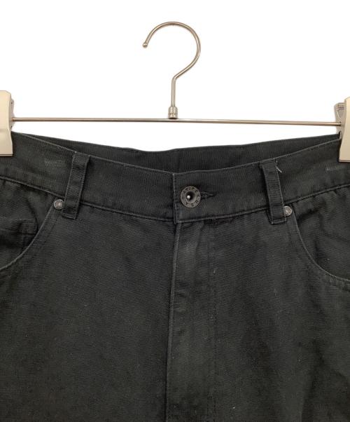 AVIREX（アヴィレックス）AVIREX (アヴィレックス) LEATHER PATCH DUCK DOUBLE KNEE PANTS ブラック サイズ:XLの古着・服飾アイテム