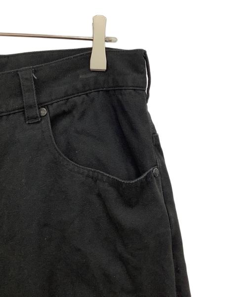 AVIREX（アヴィレックス）AVIREX (アヴィレックス) LEATHER PATCH DUCK DOUBLE KNEE PANTS ブラック サイズ:XLの古着・服飾アイテム