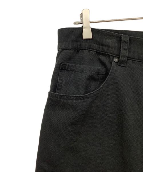 AVIREX（アヴィレックス）AVIREX (アヴィレックス) LEATHER PATCH DUCK DOUBLE KNEE PANTS ブラック サイズ:XLの古着・服飾アイテム
