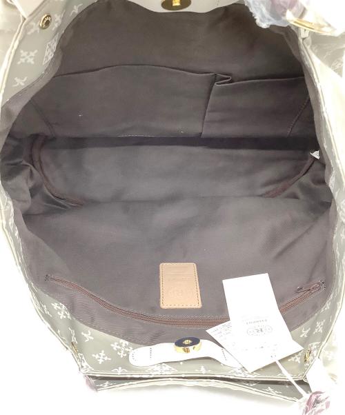 russet（ラシット）russet (ラシット) ダブルハンドルトートバッグ グレー×ホワイトの古着・服飾アイテム