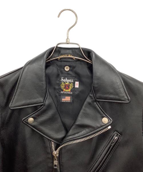 SCHOTT BROS.（ショットブロス）SCHOTT BROS. (ショットブロス) ダブルライダースレザージャケット ブラック サイズ:38の古着・服飾アイテム