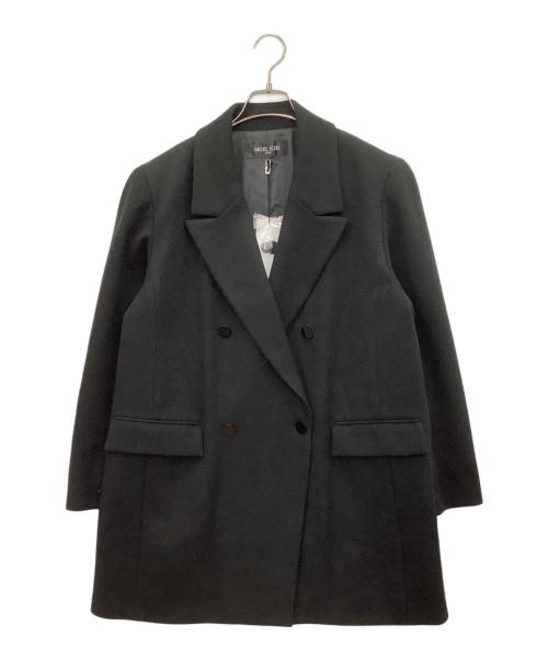 MICHEL KLEIN（ミッシェルクラン）MICHEL KLEIN (ミッシェルクラン) ジャージーメルトンダブルブレストジャコット ブラック サイズ:38の古着・服飾アイテム