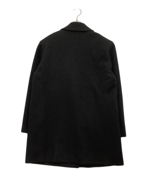 MICHEL KLEIN（ミッシェルクラン）MICHEL KLEIN (ミッシェルクラン) ジャージーメルトンダブルブレストジャコット ブラック サイズ:38の古着・服飾アイテム