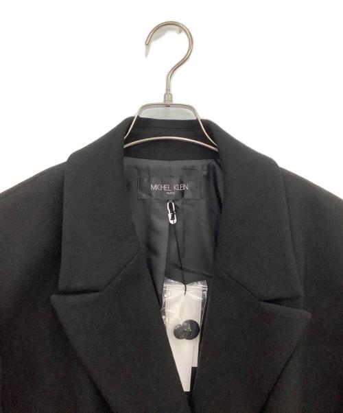 MICHEL KLEIN（ミッシェルクラン）MICHEL KLEIN (ミッシェルクラン) ジャージーメルトンダブルブレストジャコット ブラック サイズ:38の古着・服飾アイテム