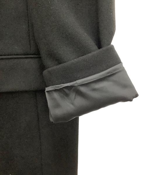 MICHEL KLEIN（ミッシェルクラン）MICHEL KLEIN (ミッシェルクラン) ジャージーメルトンダブルブレストジャコット ブラック サイズ:38の古着・服飾アイテム