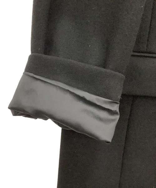 MICHEL KLEIN（ミッシェルクラン）MICHEL KLEIN (ミッシェルクラン) ジャージーメルトンダブルブレストジャコット ブラック サイズ:38の古着・服飾アイテム