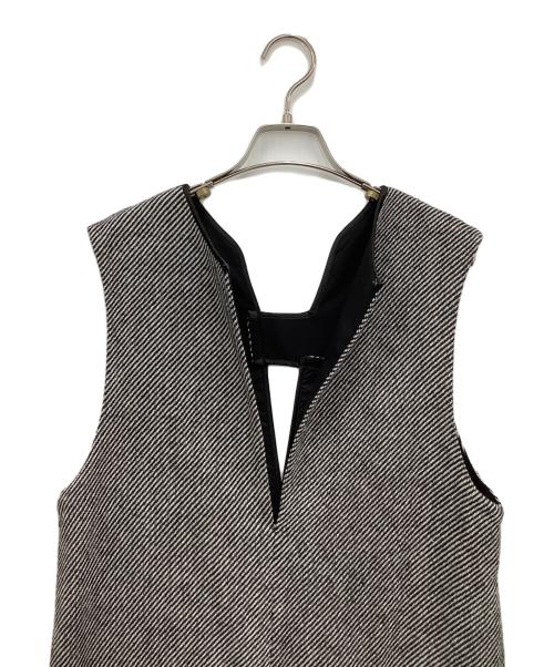 Adam et Rope（アダム エ ロペ）Adam et Rope (アダム エ ロペ) 2WAYツイードジャンパースカート ブラック×ホワイト サイズ:FREEの古着・服飾アイテム