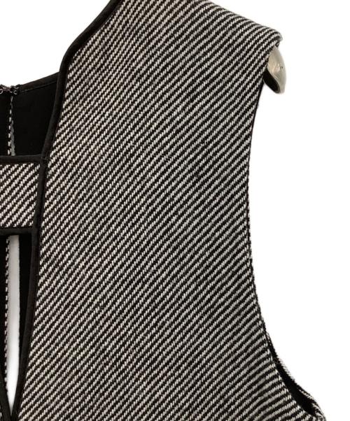 Adam et Rope（アダム エ ロペ）Adam et Rope (アダム エ ロペ) 2WAYツイードジャンパースカート ブラック×ホワイト サイズ:FREEの古着・服飾アイテム