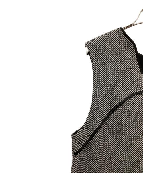 Adam et Rope（アダム エ ロペ）Adam et Rope (アダム エ ロペ) 2WAYツイードジャンパースカート ブラック×ホワイト サイズ:FREEの古着・服飾アイテム