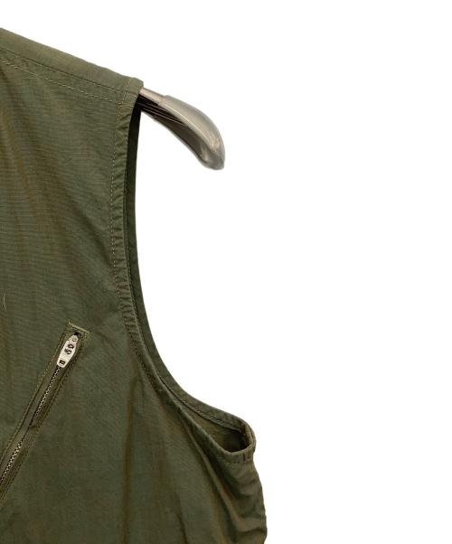 POST O'ALLS（ポストオーバーオールズ）POST O'ALLS (ポストオーバーオールズ) ジップベスト グリーン サイズ:Sの古着・服飾アイテム