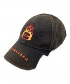 BALENCIAGAバレンシアガ）の古着「Burning Unity Cap」｜ダークブラウン