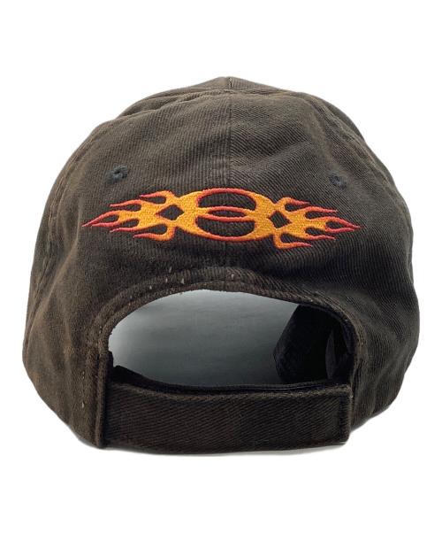 BALENCIAGA（バレンシアガ）BALENCIAGA (バレンシアガ) Burning Unity Cap ダークブラウンの古着・服飾アイテム