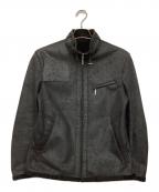 BURBERRY BLACK LABELバーバリーブラックレーベル）の古着「ムートンジャケット」｜ブラック