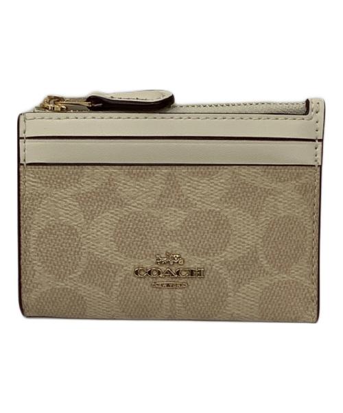 COACH（コーチ）COACH (コーチ) パスケース ベージュ×アイボリーの古着・服飾アイテム
