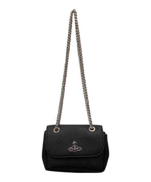 Vivienne Westwood（ヴィヴィアンウエストウッド）Vivienne Westwood (ヴィヴィアンウエストウッド) スモールチェーンショルダーバッグ ブラックの古着・服飾アイテム