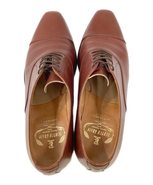 SCOTCH GRAIN（スコッチグレイン）SCOTCH GRAIN (スコッチグレイン) ストレートチップシューズ ブラウン サイズ:26.5の古着・服飾アイテム