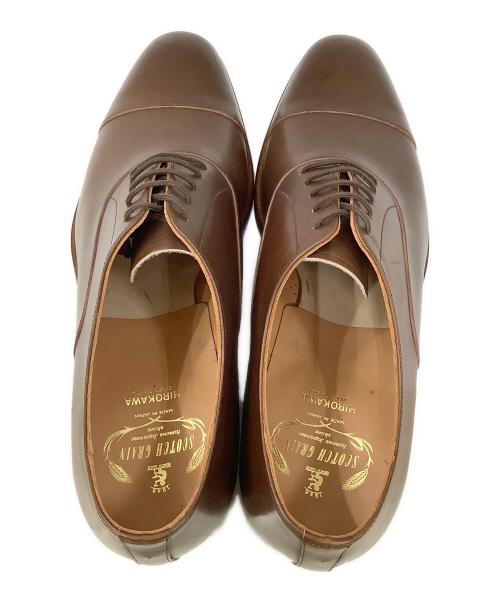 SCOTCH GRAIN（スコッチグレイン）SCOTCH GRAIN (スコッチグレイン) ストレートチップシューズ ブラウン サイズ:26.5の古着・服飾アイテム