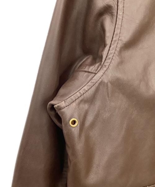 HOUSTON（ヒューストン）HOUSTON (ヒューストン) A-2レザージャケット ブラウン サイズ:40Rの古着・服飾アイテム