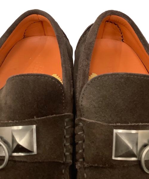 HERMES（エルメス）HERMES (エルメス) アーヴィングメドールスエードドライビングシューズ ブラウン サイズ:40 1/2の古着・服飾アイテム
