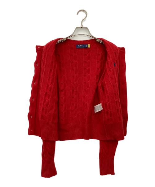 POLO RALPH LAUREN（ポロ・ラルフローレン）POLO RALPH LAUREN (ポロ・ラルフローレン) 厚手カーディガン レッド サイズ:Sの古着・服飾アイテム