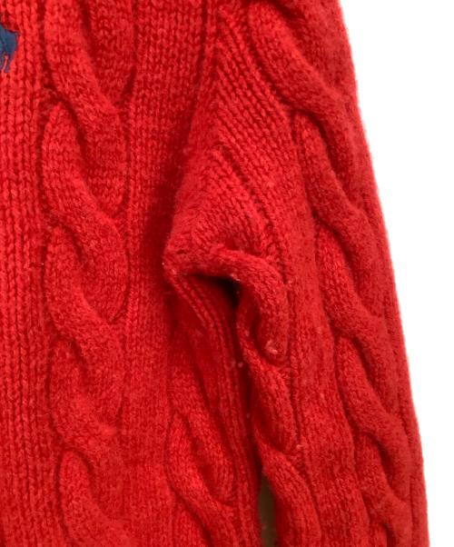 POLO RALPH LAUREN（ポロ・ラルフローレン）POLO RALPH LAUREN (ポロ・ラルフローレン) 厚手カーディガン レッド サイズ:Sの古着・服飾アイテム