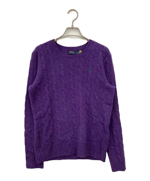 POLO RALPH LAUREN（ポロ・ラルフローレン）POLO RALPH LAUREN (ポロ・ラルフローレン) 厚手ニット パープル サイズ:Mの古着・服飾アイテム