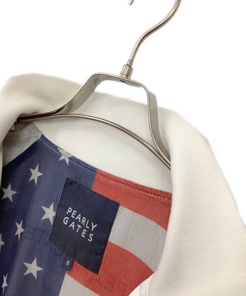 PEARLY GATES（パーリーゲイツ）PEARLY GATES (パーリーゲイツ) ジップアップブルゾン ホワイト サイズ:LLの古着・服飾アイテム