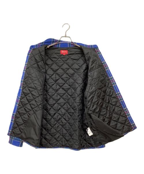SUPREME（シュプリーム）SUPREME (シュプリーム) Quilted Plaid flannel shirt ブルー サイズ:Mの古着・服飾アイテム