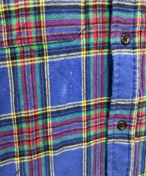 SUPREME（シュプリーム）SUPREME (シュプリーム) Quilted Plaid flannel shirt ブルー サイズ:Mの古着・服飾アイテム