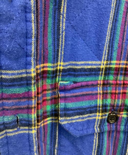 SUPREME（シュプリーム）SUPREME (シュプリーム) Quilted Plaid flannel shirt ブルー サイズ:Mの古着・服飾アイテム