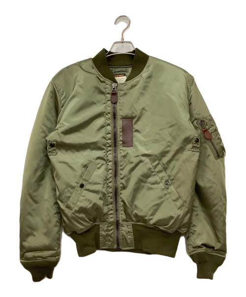 HOUSTON（ヒューストン）HOUSTON (ヒューストン) B-15Bジャケット カーキ サイズ:42の古着・服飾アイテム