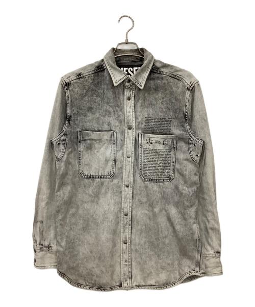 DIESEL（ディーゼル）DIESEL (ディーゼル) 長袖シャツ グレー サイズ:Sの古着・服飾アイテム