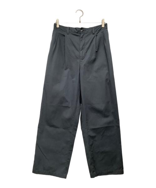 Gymphlex（ジムフレックス）Gymphlex (ジムフレックス) コットンチノ 2タック イージーパンツ グレー サイズ:Mの古着・服飾アイテム