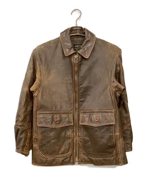 AVIREX（アヴィレックス）AVIREX (アヴィレックス) レザージャケット ブラウン サイズ:36の古着・服飾アイテム