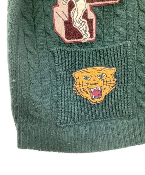 POLO RALPH LAUREN（ポロ・ラルフローレン）POLO RALPH LAUREN (ポロ・ラルフローレン) 厚手カーディガン グリーン サイズ:Lの古着・服飾アイテム