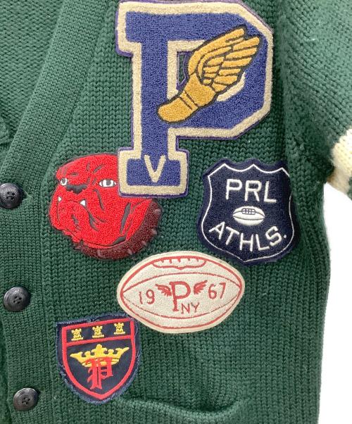 POLO RALPH LAUREN（ポロ・ラルフローレン）POLO RALPH LAUREN (ポロ・ラルフローレン) 厚手カーディガン グリーン サイズ:Lの古着・服飾アイテム