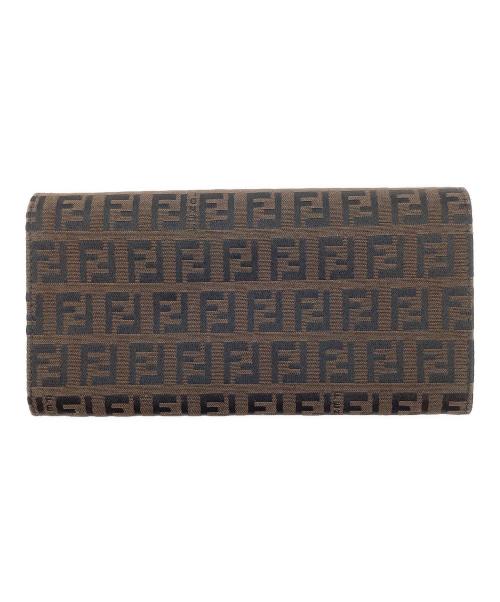 FENDI（フェンディ）FENDI (フェンディ) 長財布 ブラウン×ブラックの古着・服飾アイテム