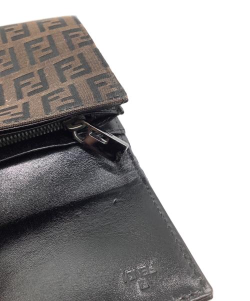 FENDI（フェンディ）FENDI (フェンディ) 長財布 ブラウン×ブラックの古着・服飾アイテム