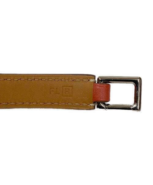 HERMES（エルメス）HERMES (エルメス) レザーブレスレット レッド サイズ:XSの古着・服飾アイテム