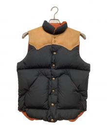 RockyMountainFeatherBed×BEAMS（ロッキーマウンテンフェザーベッド×ビームス）の古着「ダウンベスト」｜オレンジ×ブラック