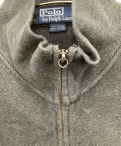 POLO RALPH LAUREN（ポロ・ラルフローレン）POLO RALPH LAUREN (ポロ・ラルフローレン) フルジップスウェット グレー サイズ:Lの古着・服飾アイテム