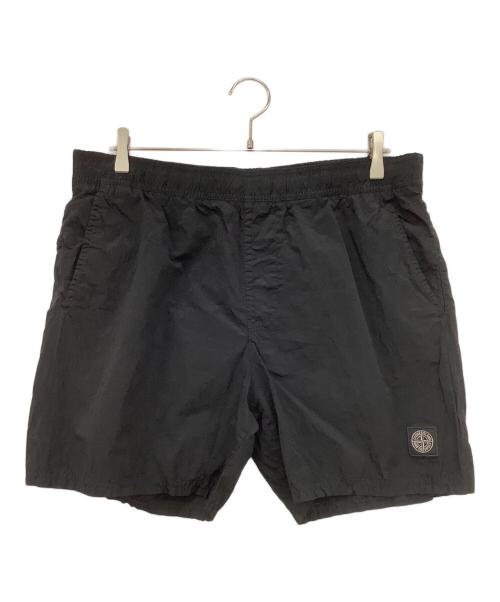 STONE ISLAND（ストーンアイランド）STONE ISLAND (ストーンアイランド) ナイロンハーフパンツ ブラック サイズ:XLの古着・服飾アイテム