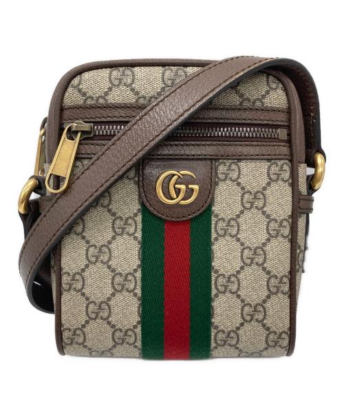 GUCCI（グッチ）GUCCI (グッチ) ショルダーバッグ ベージュ×ブラウンの古着・服飾アイテム