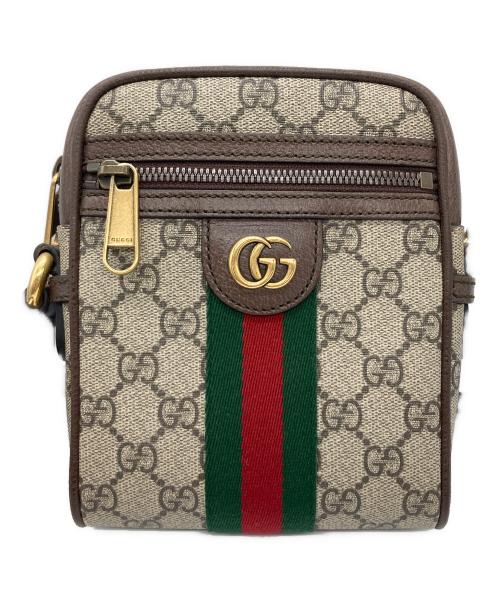 GUCCI（グッチ）GUCCI (グッチ) ショルダーバッグ ベージュ×ブラウンの古着・服飾アイテム