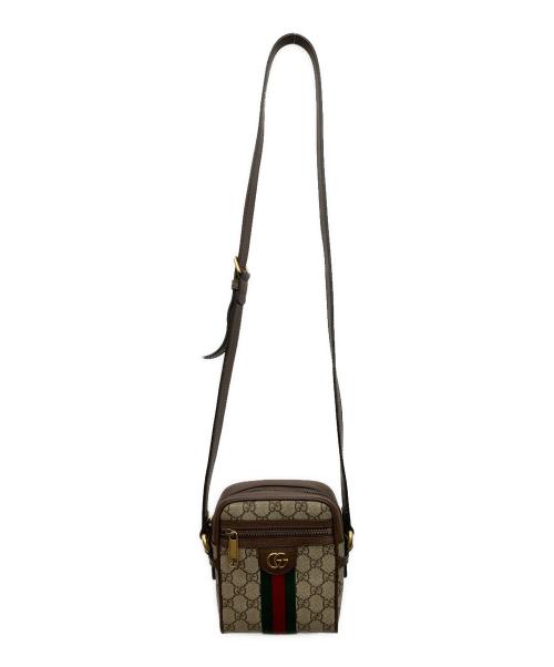 GUCCI（グッチ）GUCCI (グッチ) ショルダーバッグ ベージュ×ブラウンの古着・服飾アイテム