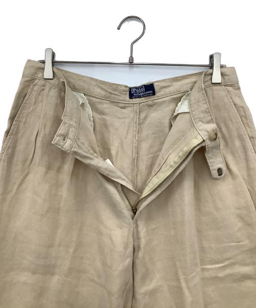POLO RALPH LAUREN（ポロ・ラルフローレン）POLO RALPH LAUREN (ポロ・ラルフローレン) リネンパンツ ベージュ サイズ:W34の古着・服飾アイテム