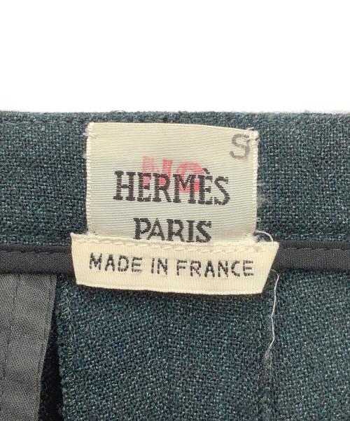 HERMES（エルメス）HERMES (エルメス) シルクテーパードパンツ グリーン サイズ:38の古着・服飾アイテム
